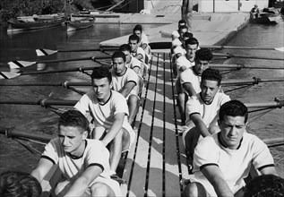 Italy. Rome. academy rowing. forum Mussolini. 1939