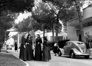 Italy. Lazio. roma. extras at Cinecittà. 1940