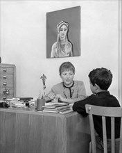 Education. Social Worker With Student. 1964