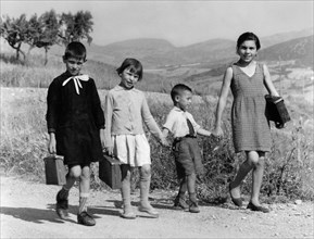 Schoolboy And Schoolgirl. Calabria. 1963