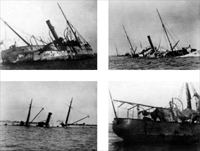 Italo-turkish War. Kunfida. Gunner Sinking. 1912