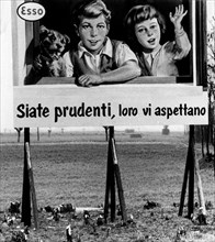 Esso Advertising Billboard. Italy 1958