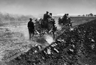 Lazio. Plowing With Tractors Of Reclaimed Land. 1920-30