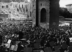 Italy. Rome. Concerts At The Basilica Of Maxentius. 1930