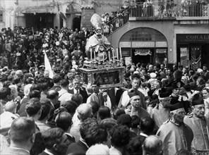 Procession Of Saint Costanzo. Capri Island. Campania. Italy 1949