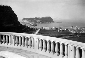Island Of Nisida From Posilippo Cape. Campania. Italy 1950