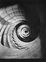 Maschio Angioino. Spiral Staircase. Naples. Campania. Italy 1910-20