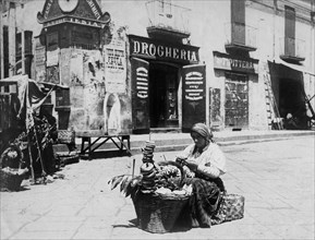 Italy. Campania. Napoli. Street Vendor. 1900-1910