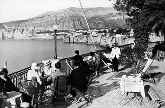 Italy. Campania. Sorrento. Tourists On Observation Platform. 1930