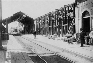 Railway Station. Messina. Sicily. Italy 1910