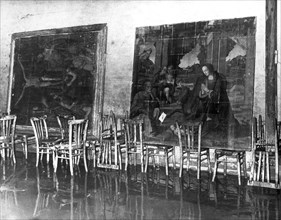 Galleria Degli Uffizi After The Inundation. Florence. Tuscany. Italy. 1967