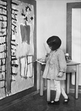 Little Girl Painting. 1962