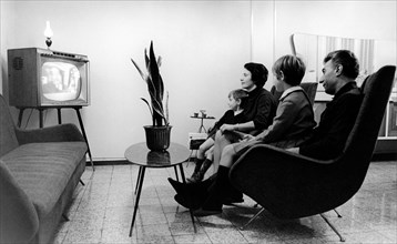 Family Watching Television. 1966