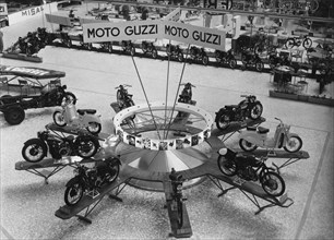 Moto Guzzi. Fiera Di Milano. Milan. Italy. 1950