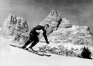 Bruno Burrini. Vii Olympic Games. Cortina. 1956