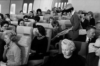 Passengers On A Jumbo Jet. 1960