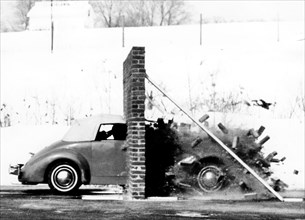 Royalex Car During A Crash Test. 1969
