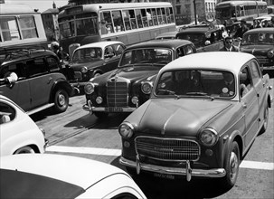 Traffic. Rome. 1960