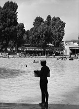 Italy. Lazio. Bagni Di Tivoli. Pool At The Acque Albule. 1968