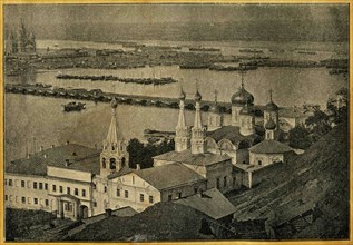 View of Strelka and the confluence of the Volga and Oka.