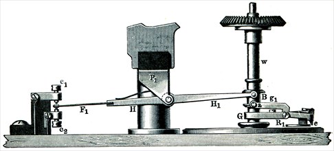 Trolley with lateral contacts telegraph Hughes.