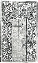 Scandinavian carved door.
