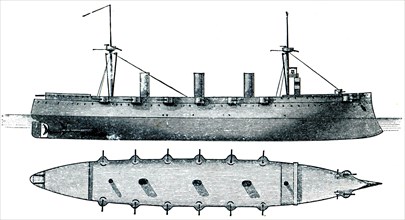 Empress Augusta, a German armored cruiser long voyage.