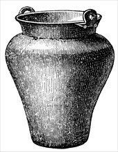 Bronze cauldron.