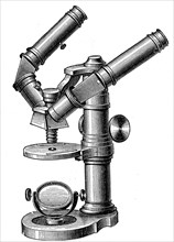 Binocular microscope by Nashet for two observers.