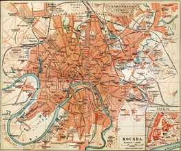 Plan of Moscow and the Kremlin.