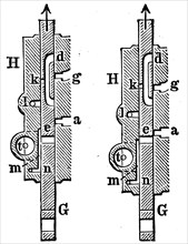 Otto Gas engine, a horizontal section of spool.