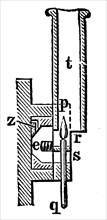 Otto Gas engine, a vertical section of spool.