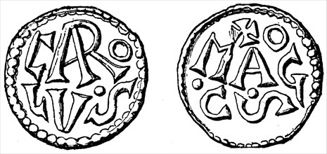 Denarius of Carolus Magnus.