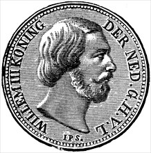 William I on the coin of one guilder.