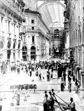 Milan. Vittorio Emanuele Gallery Building Construction. 1865-1866