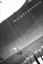 Launching of Superliner  Michelangelo. 1962
