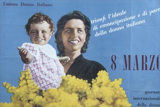 Italy. Poster. Women's Day. March 8th