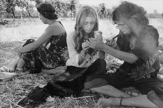 Italy. Young People Smoke Hashish. 1970