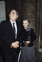 Federico Fellini With Giulietta Masina.