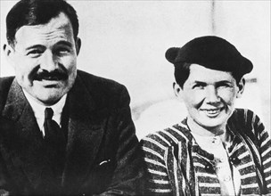 Ernest Hemingway With His Wife Pauline Pfeiffer.