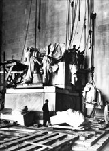 The Construction Of The Statue Of Abraham Lincoln.