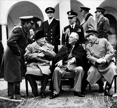 Churchill, Roosevelt E Stalin Alla Conferenza Di Jalta, Ii Guerra Mondiale.