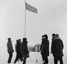 Russian Scientists At The North Pole.
