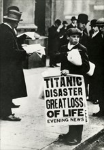 The Newsboys Announcing The Sinking Of The Ship Titanic.