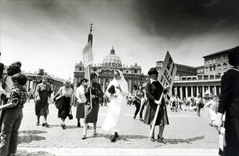 Catholic Manifestation Against The Legalization Of Abortion.