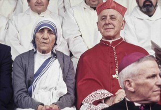 Cardinal Giovanni Umberto Colombo With Mother Teresa.