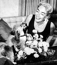 Joan Crawford With Her Dog.