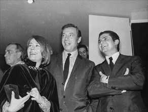 Annie Girardot, Yves Montand and Claude Lelouch.