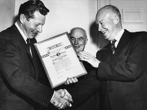Dwight Eisenhower Awards Danny Kaye.