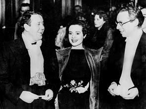 Charles Laughton, Elsa Lanchester and Alexander Korda.